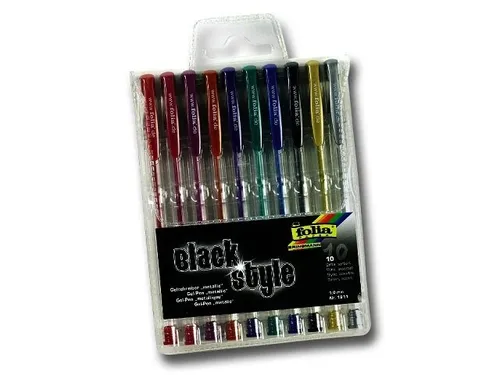 FOLIA BLACK STYLE 10 METALLIC GELSCHREIBER 1 mm
