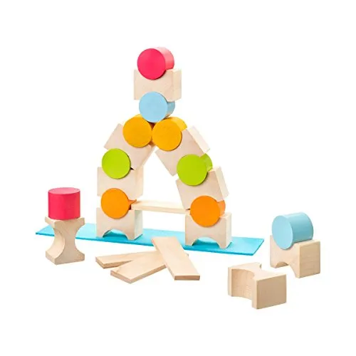 Selecta Coloro Bauklötze, 25 Teile - Kreatives Spielzeug aus 25 bunten Bauklötzen, fördert die Feinmotorik und Kreativität von Kindern, ideal für stundenlangen Spielspaß.