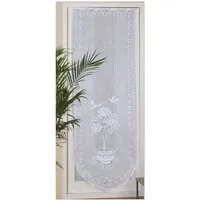 Bestlivings Türpanneaux 180 cm x 60 cm Inkl. Stickerei Mona Blumentopf mit Vögeln Inkl. Vitragestange