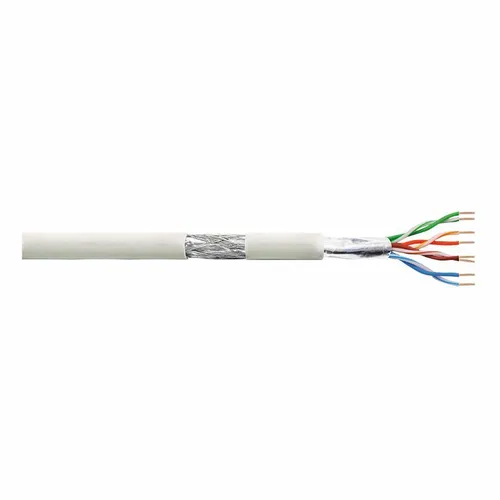 LogiLink CPV0018 CAT 5e 305m SFTP Installationskabel - Ethernetkabel (RJ-45/8P8C) mit 305 m Länge, ideal für schnelle Netzwerkverbindungen bis 1 Gbit/s, sorgt für stabile und störungsfreie Datenübertragung dank Folien- und Geflechtschirm.