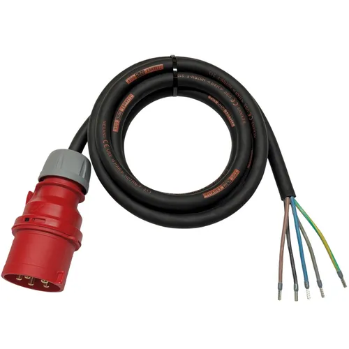 Anschlussleitung 32A CEE-Stecker 5m - H07RN-F 5G4 - Mehradrige Kabel, robust und flexibel, ideal für den Einsatz von Maschinen und Geräten mit 32A CEE-Stecker.