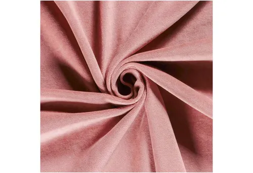 maDDma Stoff Velour Nicky uni ab 50 x 150cm Jersey Velourstoff Baumwolle, 113 - altrosa