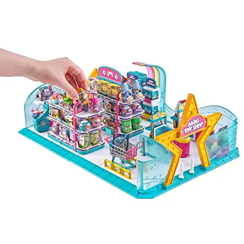 Mini Brands Mini Toy Shop Playset Series 1, Includes 5 Exclusive Mystery Mini Collectibles, Store and Display Collectible Mini Toys