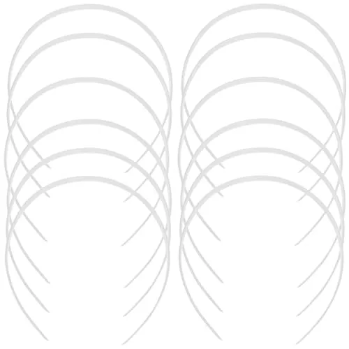 FRCOLOR 12pcs Kunststoff Haarreif Haarband ohne Zähne DIY Haarschmuck für Männer und Damen (weiß)