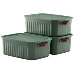 Luxury Bites Aufbewahrungsbox mit Deckel, 20L-15L-10L - BPA-frei und stapelbar - Praktische Aufbewahrungsboxen in 6 Farben (3er Set) für eine stilvolle Organisation. Ideal zum Verstauen, nestbar und mit Deckel für einen einfachen Zugriff.
