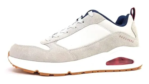 Skechers Herren Uno-Stacre Sneaker - Off-White, 46 EU - Herren-Sneaker mit Fersenairbag und Air Cooled Memory Foam Einlegesohle für höchsten Komfort und perfekten Sitz, ideal für Sport und Freizeit.
