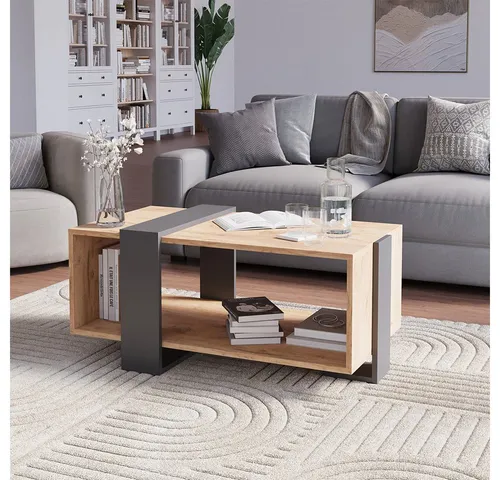 Vicco Couchtisch Aven, Anthrazit/Goldkraft Eiche in gold von Vicco