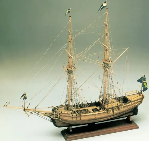 Holz Schiff Amphion 1/40 Holz Bausatz von Krick