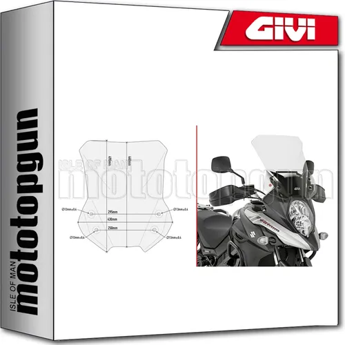 WINDSCHILD TRANSPARENT GIVI SUZUKI DL 650 V-STROM 2017 17 2018 18 2019 19