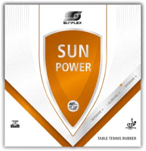 Sunflex Sun Power Tischtennis-Belag 2,0mm Schwamm schwarz von SUNFLEX