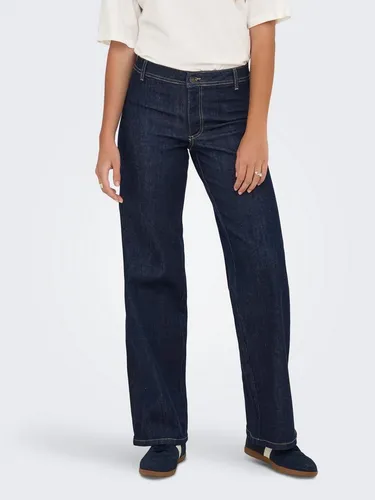 JDY Weite Jeans JDYVANESSA MIDWAIST WIDE JEANS DBD DENIM blau XL (42)