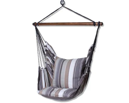 HOBEA-Germany Hängesessel Estland mit Kissenhüllen - Schutzhüllen für Gartenmöbel, stilvoller Hängesessel aus 100% Baumwolle, inklusive zwei passende Kissenbezüge in derselben Farbe und handwaschbar für einfache Pflege.