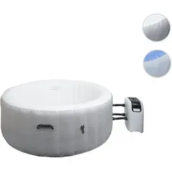 Whirlpool HWC-N97 - Aufblasbarer Whirlpool für 4 Personen - Whirlpool für 4 Personen, ideal für Innen- und Außenbereich. Mit 120 Luftdüsen und Heizfunktion bis 40°C für entspannende Spa-Momente. Einfaches selbstaufblasendes System und digitales Bedienfeld für maximalen Komfort.