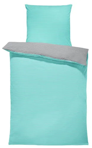 One Home Bettwäsche Wende Streifen, Renforcé, 2 teilig, gestreift und modern, Baumwolle Normalgröße