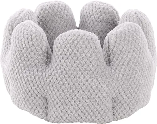 Flamingo Schlafplatz Jacquard – Rund Grau für Katzen & Kleine Hunde - Rundes Kuschelbett mit extra gepolstertem Innenkissen für höchsten Komfort. Das stilvolle Jacquard-Design passt perfekt in jedes Zuhause. Pflegeleicht und ideal für Haustiere, die sich gerne einkuscheln.