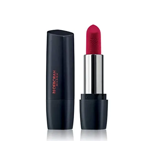 Deborah Milano Red Mat, Lippenstift, matt, mit Kollagen und Hyaluronsäure, 34 Red im Winter, pflegende und beruhigende Wirkung, spendet intensive und voluminöse Lippen mit langem Halt, 4,5 g