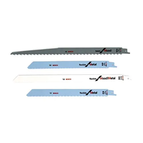 Bosch Säbelsägeblatt Wood and Metal Set, 20 Stück - Zubehör Elektrowerkzeuge: 20-teiliges Set für präzise Schnitte in Holz und Metall, ideal für vielseitige Anwendungen. In stabiler Hartschalenbox für optimale Aufbewahrung.