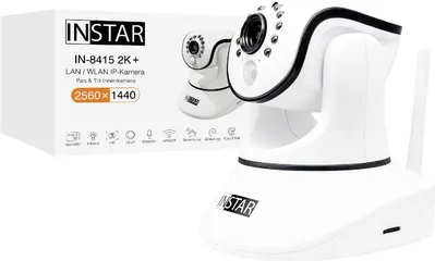 INSTAR IN-8415 2K+ Innenkamera Weiß - Premium Sicherheitskamera - Überwachungskameras mit 2K+ Auflösung, Schwenk- und Neigefunktionen für flexible Überwachung und gezielte Bereichsmarkierung.