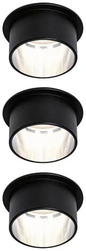Paulmann 93383 Einbauleuchte LED Gil - 3x6W IP44, dimmbar in 3 Stufen, modernes Design in Schwarz matt Eisen