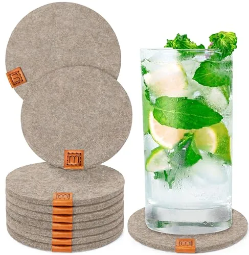 Glasuntersetzer & Bierdeckel Beige von Miqio