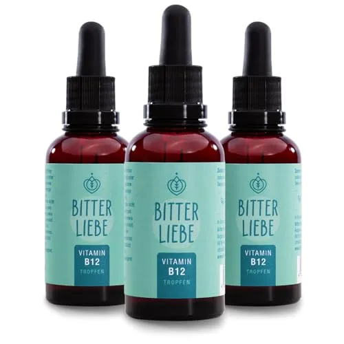 BitterLiebe - Vitamin B12 Tropfen hochdosiert - 500µg B12 pro Tagesdosis - doppelt aktiv mit Methylcobalamin und Adenosylcobalamin - unterstützt die Blutbildung und das Nervensystem (3)