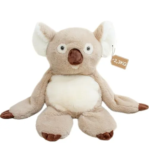 DRACA Weighted Stuffed Animal Gewichtskuscheltier 2,3kg | Gewichtstiere Kinder Weighted Plush | Gewicht Kuscheltier | Gewichtskuscheltier für Erwachsene und Kinder | Koala Kuscheltier