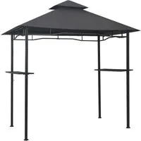 BBQ Pavillon Anthrazit Stahl - vidaXL - Pavillon aus robustem Stahl mit UV-Schutz und wasserabweisendem Material, ideal für Grillpartys im Garten.