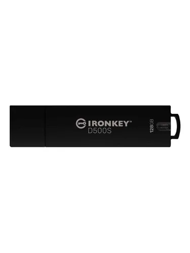 Kingston IronKey D500S - 128GB USB-Stick - Verschlüsselter USB-Flash-Laufwerk mit 128 GB, ideal für sichere Datenübertragung und TAA-konform.