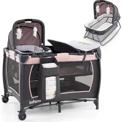 5-in-1 Baby-Reisebett mit Wickeltisch und Babywanne