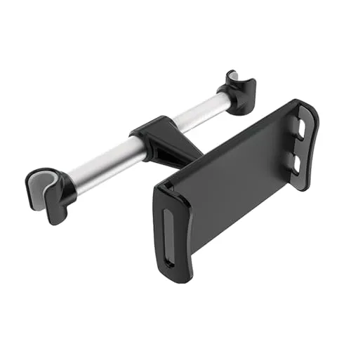 Homeet Tablet Halterung Auto Kopfstütze KFZ Halterung Universal Tablet Halter für iPad/iPhone/Samsung Galaxy Tabs/Kindle Fire HD/Nintendo Switch, für 4,4-11 Zoll Geräte, Silber & Schwarz