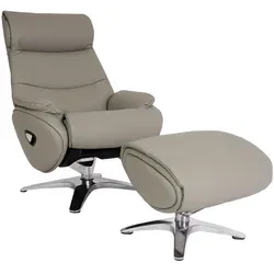 Mendler Relaxsessel mit Hocker HWC-K98 - Komfortabler Fernsehsessel mit Liegefunktion - Sessel mit 10 cm Polsterung für höchsten Komfort, drehbar um 360°, verstellbare Rückenlehne und Kopfstütze – ideal für entspannte Fernsehabende oder Lesezeiten.