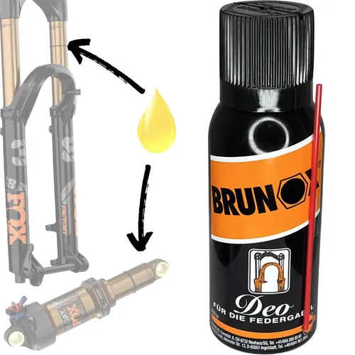 Brunox Deo Service Wartung Pflege Schmierung Öl Fahrrad MTB Federgabel Dämpfer