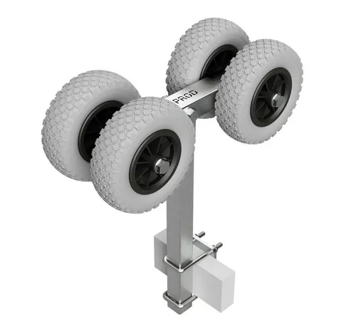 SUPROD Auffahrrampe mit Sliprollen für Bootstrailer - Auffahrrampe mit 4 Slipwagen für einfaches Slippen von Booten, belastbar bis 250 kg und aus korrosionsbeständigem verzinktem Stahl.