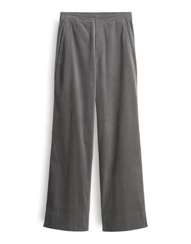 OPUS Damen Wide Leg Pants | MILENI Cargo Jogpants aus Cord in Easy Grey - Damen-Hosen mit lässigem Design und hohem Tragekomfort. Die MILENI Cargo Wide Leg Jogpants aus hochwertigem Cord bietet einen modernen Look und ist ideal für stilbewusste Frauen.