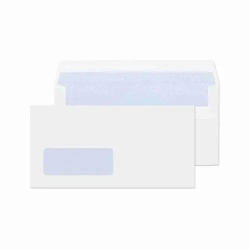 Blake Purely Everyday FL2884/500 Briefumschläge Selbstklebend mit Fenster Weiß, DL 110 x 220 mm, 80 g/m² | 500 Stück