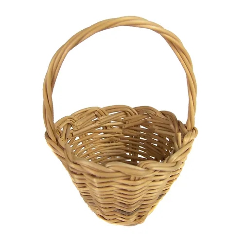 Miniatur Bügelkorb, Korb als Deko für Weihnachtskrippe o. Puppenhaus, 5 cm