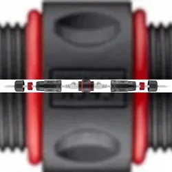 Goobay 79566 Outdoor (IP68) RJ45 Modularkupplung/Verbinder, CAT 6 - staub- und wasserdicht, 2x RJ45-Buchse (8P8C)