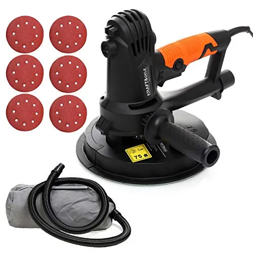 Wandschleifer 180mm 1500W Trockenbauschleifer Tellerschleifer Decken LED (KD1548)