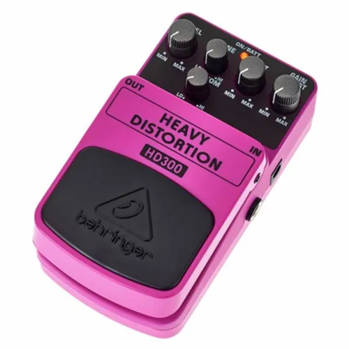 Behringer HD300 Heavy Distortion - Verzerrer Effektpedal für E-Gitarre; Zweifache Distortion mit Gain Boost für fetten Sound und endloses Sustain; ideal für Heavy-Metal- und Rockmusik.