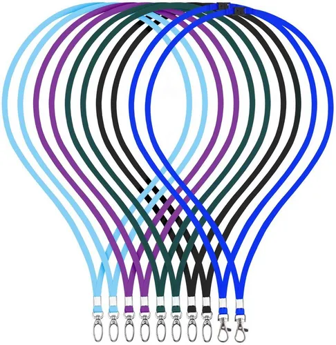 WEBBOMB Schlüsselanhänger 10x unbedruckte Schlüsselbänder Lanyards Umhängeband 13Farben Auswahl