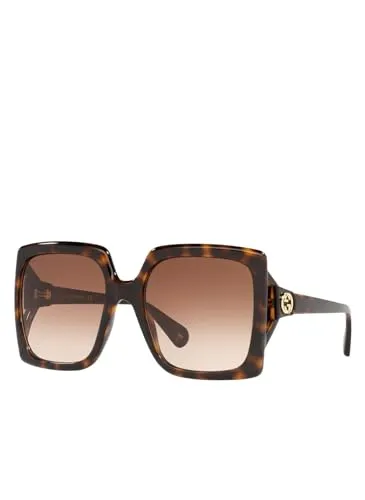 Gucci Damen Gg0876s Sonnenbrille, Havana-Havana-Braun, 58 von GUCCI