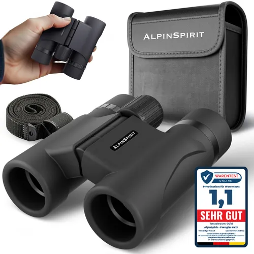 AlpinSpirit© Taschenfernglas 8x21 - Kompaktes Mini Fernglas für Abenteuer - Erlebe die Natur hautnah mit unserem leichten 8x21 Taschenfernglas. Ideal für Wanderungen und Vogelbeobachtungen, bietet es eine 8-fache Vergrößerung und ist perfekt für Brillenträger geeignet. Immer bereit für unvergessliche Momente!