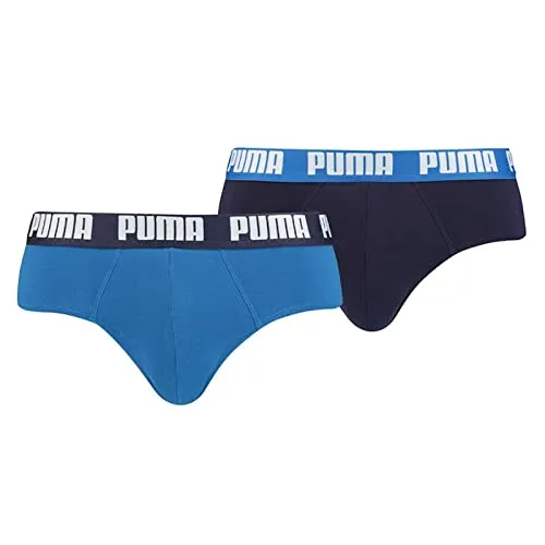 Puma Slip, Basic Herren brief (2er Set), Blau (marineblau), Small