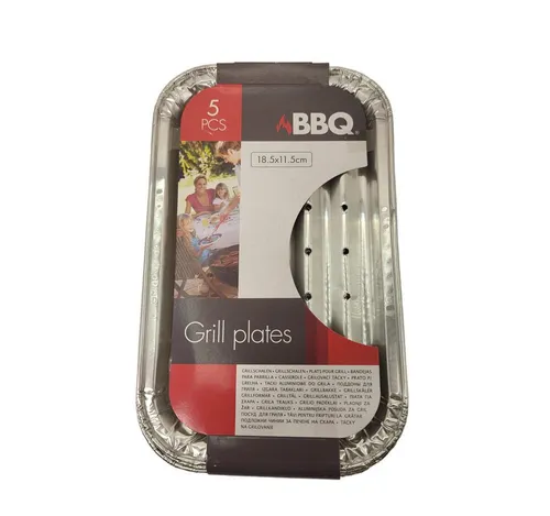 bbqprodukte Grillplatte BBQ Grillplatte Aluminium Grillzubehör 5 Stück 18x11cm