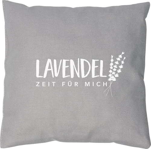 Herbalind Lavendelkissen Zeit für Mich Schurwolle & Lavendel grau Größe 20x20 cm