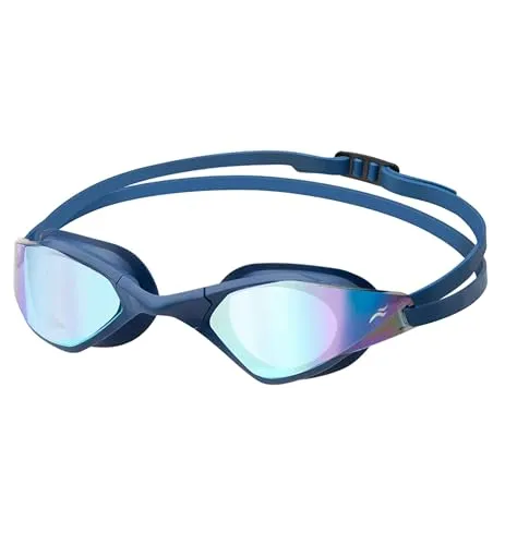 Aqua Speed Riptide Schwimmbrille für Training & Freizeit | Verspiegelt & Antibeschlag | UV-Schutz & Schnallensystem | Mikrofaser & Schutzhülle | Riptide 10 Blau