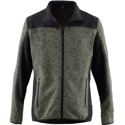 pka Herren Fleecejacke mit Softshell Einsätzen in schwarz von PKA