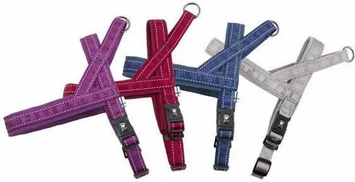 Hurtta Casual Norweger Geschirr - Weinrot, Brustumfang 45cm - Hundegeschirr mit Neopren-Polsterung für hohen Tragekomfort, ideal für tägliche Spaziergänge. Mit 3M-Reflektoren für bessere Sichtbarkeit in der Dunkelheit.