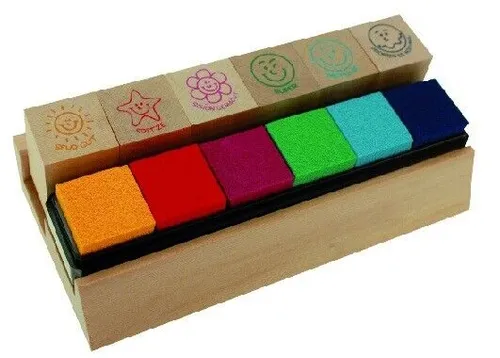 Lehrer Stempel Set mit Stempelkissen