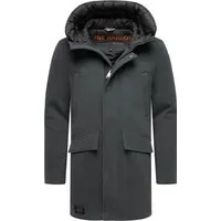 Stone Harbour Herren Wintermantel Fenroos mit abnehmbarer Kapuze - Eleganter Wintermantel in Wolloptik für Herren, bietet perfekten Schutz vor Kälte mit abnehmbarer Kapuze und praktischen Taschenlösungen. Ideal für stilvolle Herbst- und Wintertage.
